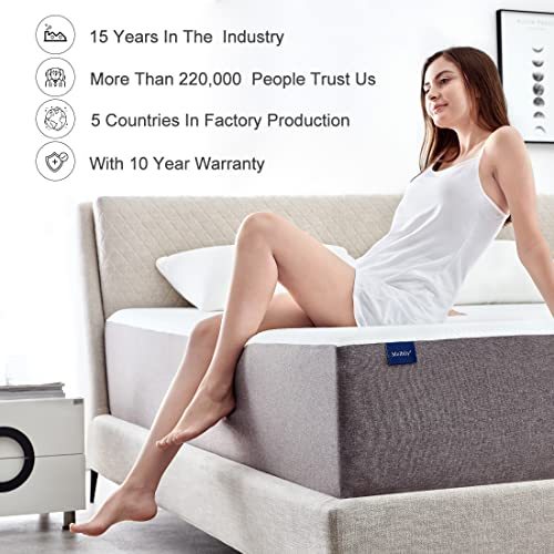 Molblly Queen Mattress 10 Inch Memory Foam Mattress in a Box, Fiberglass Free, Breathable Mattress