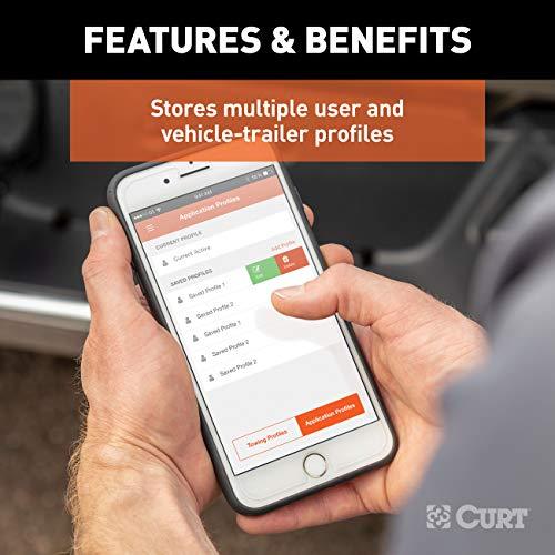 CURT 51180 Echo Mobile Electric Trailer Brake Controller with Bluetooth-Enabled Smartphone Connection