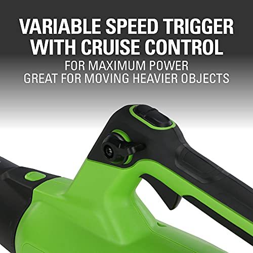 Greenworks 40V (130 MPH / 550 CFM / 75+ Compatible Tools) Cordless Brushless Axial Leaf Blower