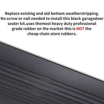 DGSL Garage Door Seals Bottom Rubber Weather Stripping Kit Seal Strip Replacement