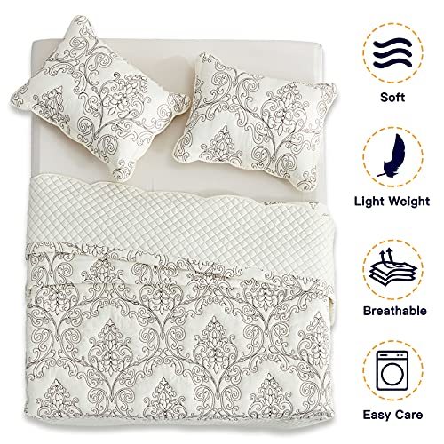 CHIXIN Oversized Bedspread Coverlet Set King Size - Lightweight Bedding Cover