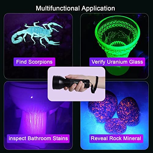 Escolite UV Flashlight Black Light, 51 LED 395 nM Ultraviolet Blacklight Detector