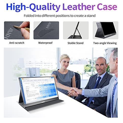 MNN Portable Monitor 15.6inch FHD 1080P Laptop Monitor USB C HDMI Gaming Ultra-Slim IPS Display