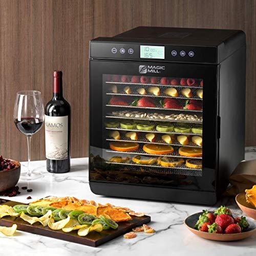 Magic Mill Food Dehydrator Machine with Digital Adjustable Timer, Dryer for Jerky, Herb, Meat
