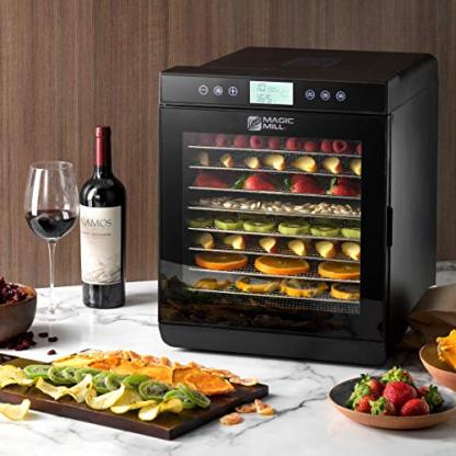Magic Mill Food Dehydrator Machine with Digital Adjustable Timer, Dryer for Jerky, Herb, Meat