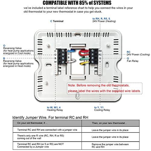 Heagstat Non Programmable Thermostats for Home 1 Heat/ 1 Cool, DIY Install