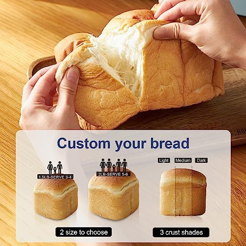 Neretva Bread Maker Machine , 20-in-1 Automatic Breadmaker with Sourdough Setting