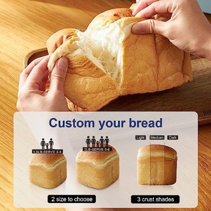 Neretva Bread Maker Machine , 20-in-1 Automatic Breadmaker with Sourdough Setting
