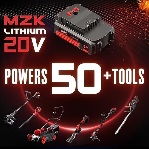 MZK 2-in-1 Cordless Pole Saw & Mini Chainsaw with 3 Replacement Chain for Tree Trimming