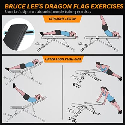 BARWING 90° Adjustable Weight Bench Workout Bench, 800 LB Heavy Duty Incline Decline Bench