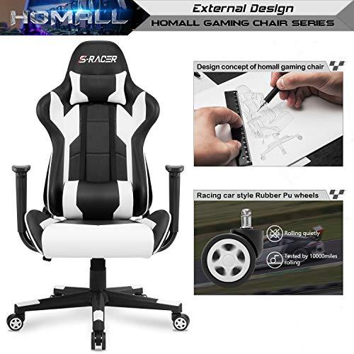 Homall Gaming Chair, Office Chair High Back Computer Chair Leather Desk Chair