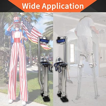 TBAPFS Drywall Stilts 18-30 Inch Height Adjustable Lifts Aluminum Tool for Painting