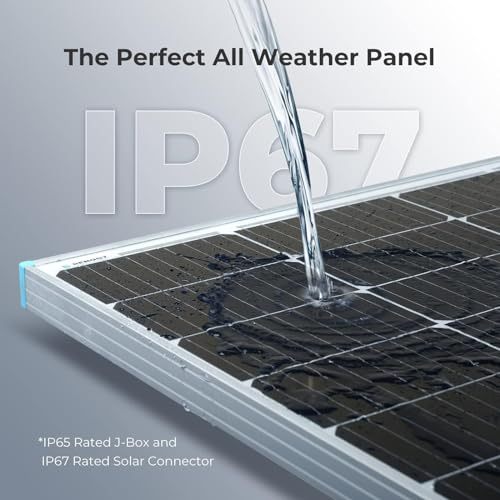 Renogy 2PCS Solar Panels 100 Watt 12 Volt, High-Efficiency Monocrystalline PV Module Power Charger