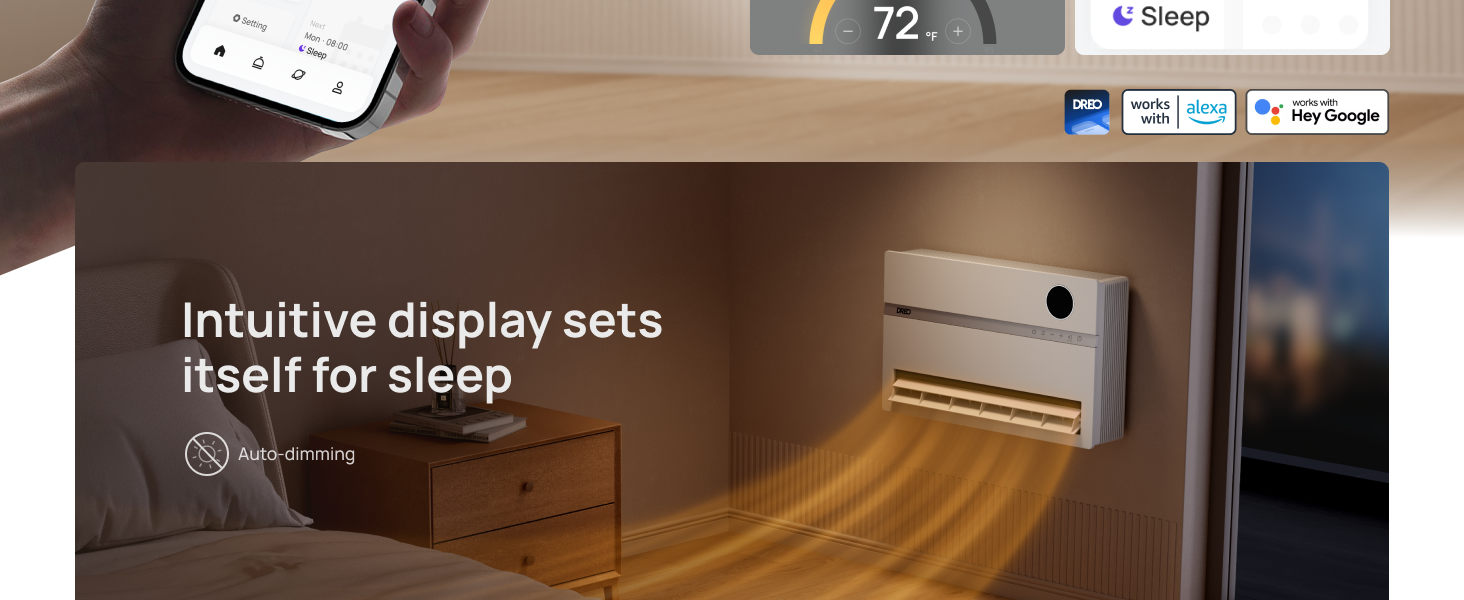 auto dimming dimmable light sleep mode
