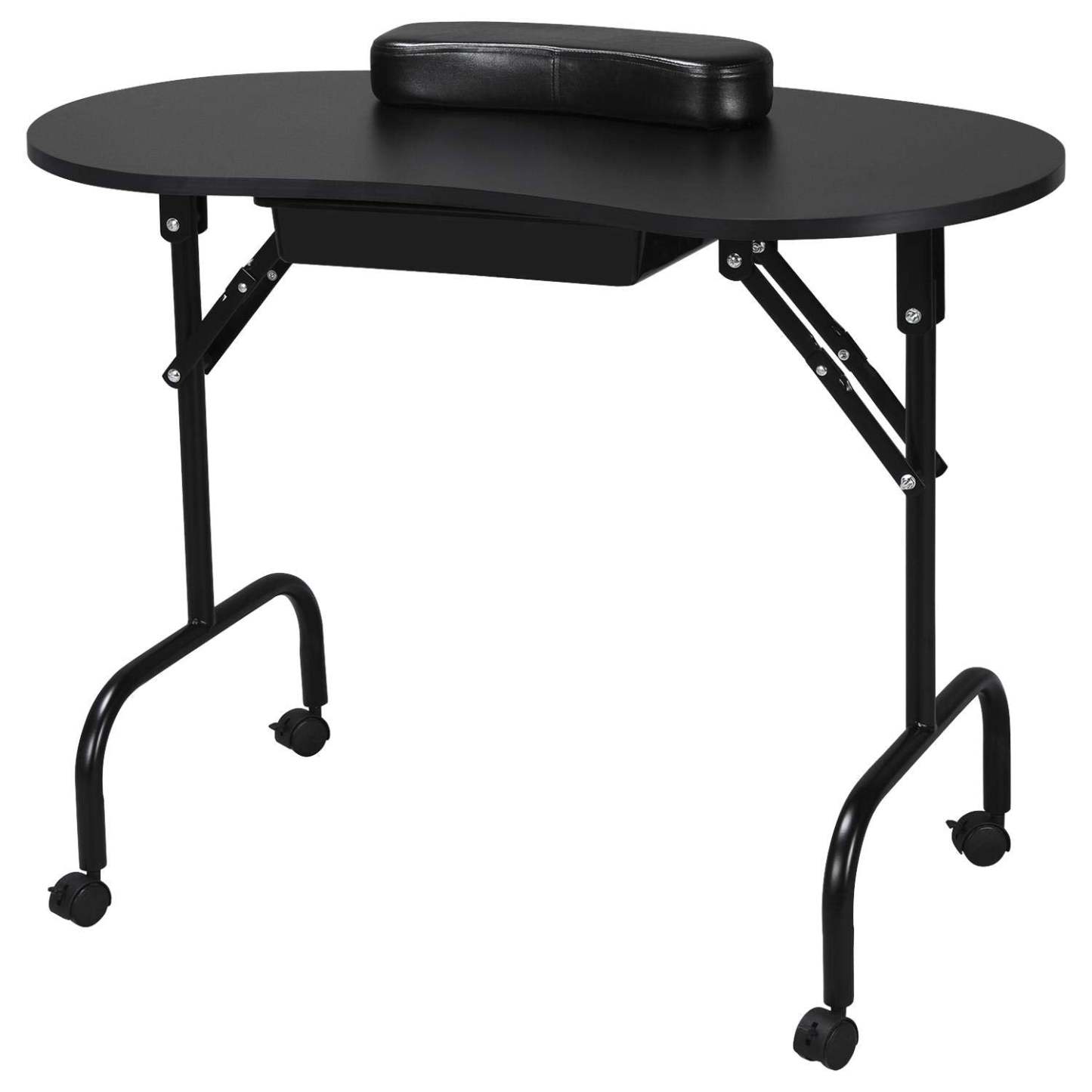 Yaheetech 37" Portable & Foldable Manicure Table Nail Desk Workstation