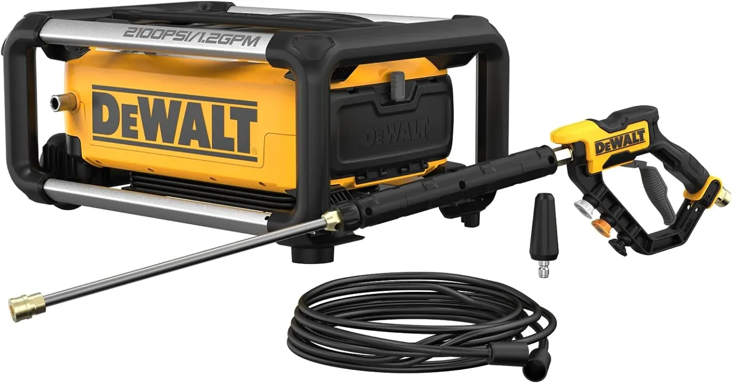 DEWALT Electric Pressure Washer, 2100 PSI, Jobsite Power Washer (DWPW2100)