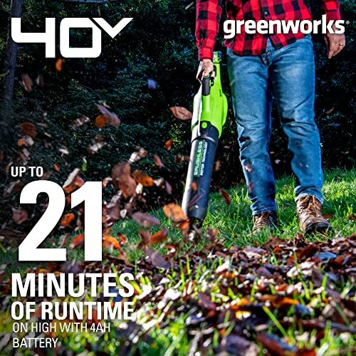 Greenworks 40V (130 MPH / 550 CFM / 75+ Compatible Tools) Cordless Brushless Axial Leaf Blower