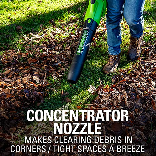 Greenworks 40V (130 MPH / 550 CFM / 75+ Compatible Tools) Cordless Brushless Axial Leaf Blower