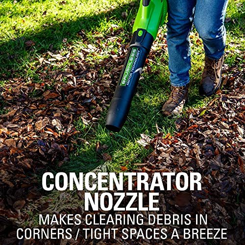 Greenworks 40V (130 MPH / 550 CFM / 75+ Compatible Tools) Cordless Brushless Axial Leaf Blower