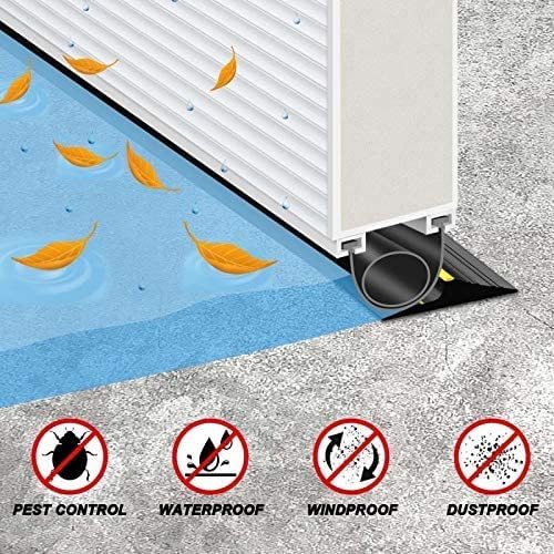 Jin&Bao Universal Garage Door Threshold Seal Strip 20FT Kit, Bottom Waterproof Rubber
