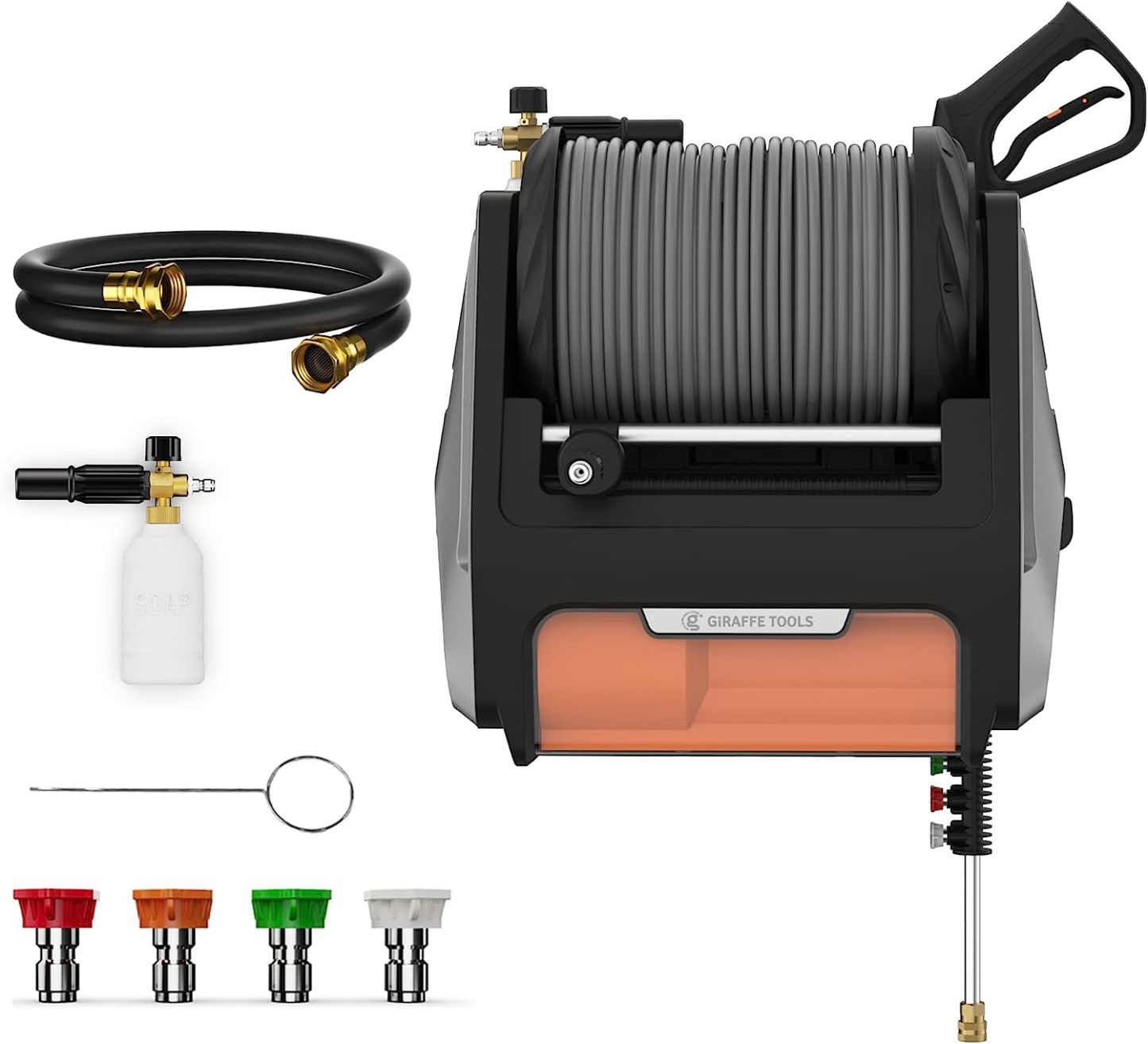 Giraffe Tools Grandfalls Pressure Washer PRO, 2500PSI (1.6GPM) Electric Pressure Washer