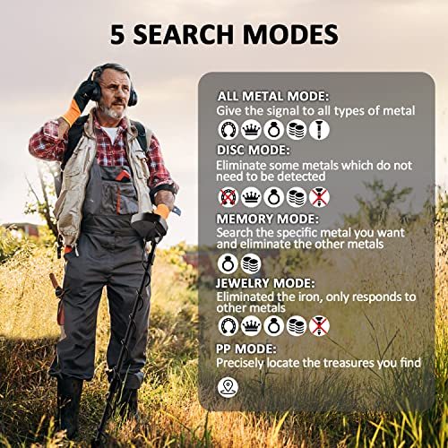 DR.ÖTEK Metal Detector for Adults Professional, Gold Metal Detector, Pinpoint & Exclusive Memory Mode