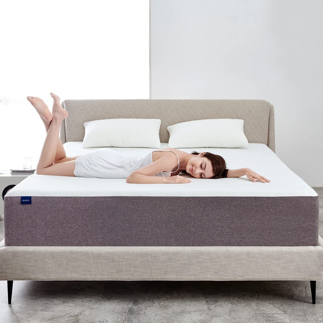 Molblly Queen Mattress 10 Inch Memory Foam Mattress in a Box, Fiberglass Free, Breathable Mattress