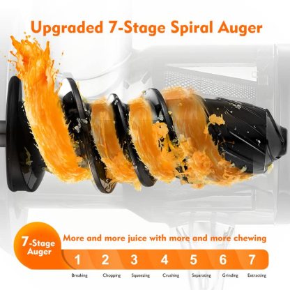 Masticating Juicer Machines, AMZCHEF Slow Cold Press Juicer with Reverse Function