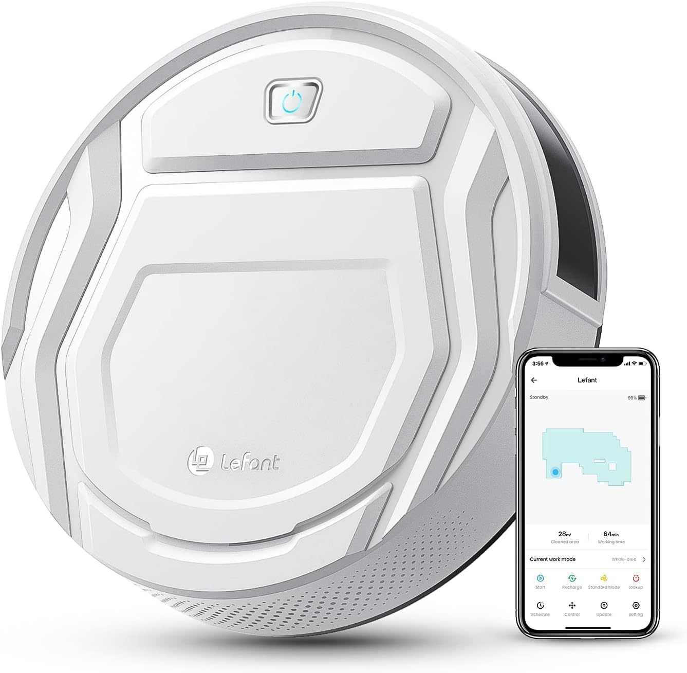 Lefant Robot Vacuum Cleaner, Tangle-Free, Strong Suction, Slim, Low Noise