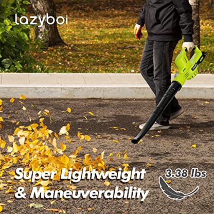 Cordless Leaf Blower - Electric Leaf Blower Cordless with 2 Batteries and Charger