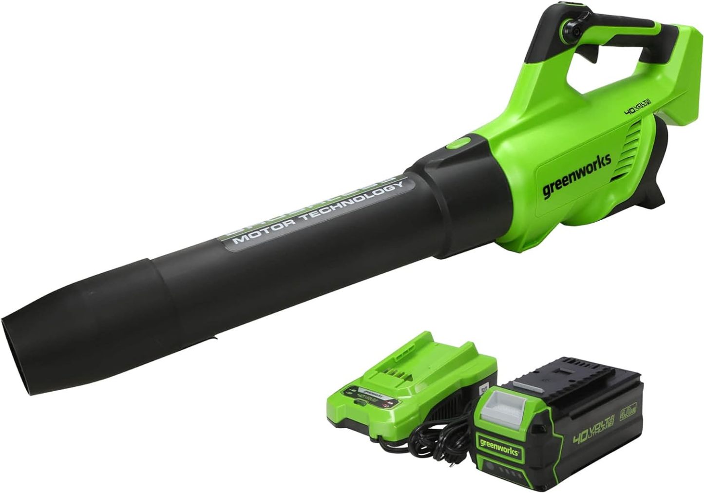 Greenworks 40V (130 MPH / 550 CFM / 75+ Compatible Tools) Cordless Brushless Axial Leaf Blower