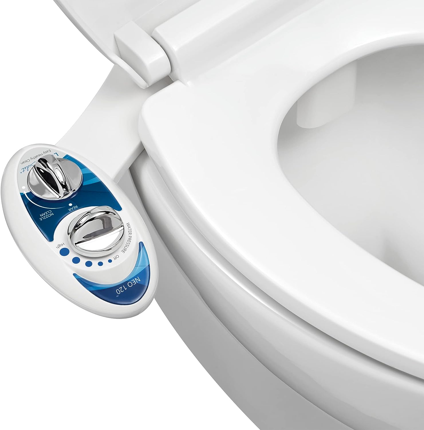 LUXE Bidet NEO 120 - Self-Cleaning Nozzle, Fresh Water Non-Electric Bidet Attachment for Toilet Seat