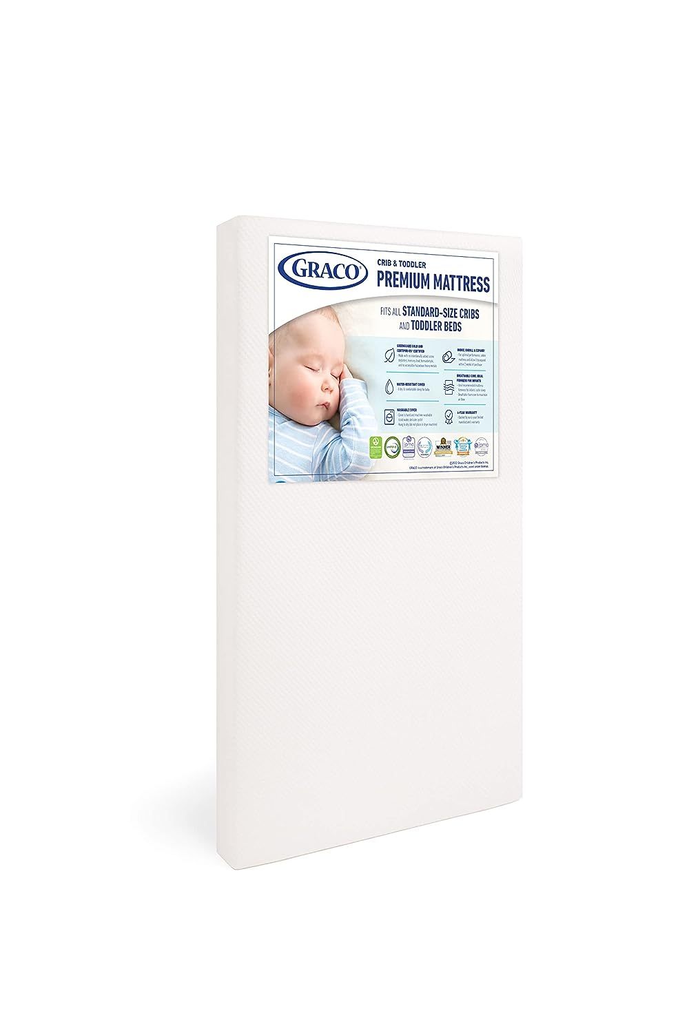Graco Premium Crib & Toddler Mattress – Fits Standard Full-Size Crib and Toddler Bed
