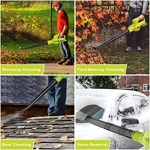 Cordless Leaf Blower - Electric Leaf Blower Cordless with 2 Batteries and Charger