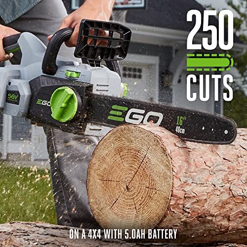EGO Power 16-Inch 56-Volt Lithium-ion Cordless Chainsaw, Black