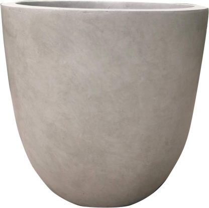 Kante RC0050C-C80021-2 Lightweight Durable Modern Round Outdoor Planter, 18" x 18" x 17"