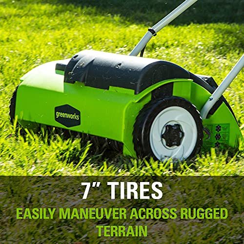 Greenworks 10 Amp 14” Corded Electric Dethatcher (Stainless Steel Tines)