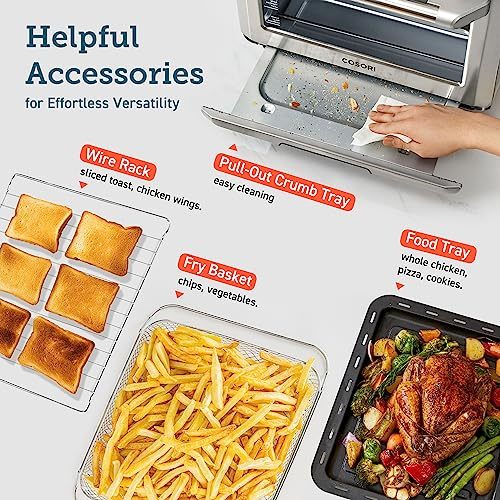 COSORI Toaster Oven Air Fryer Combo, 12-in-1, 26QT Convection Oven Countertop