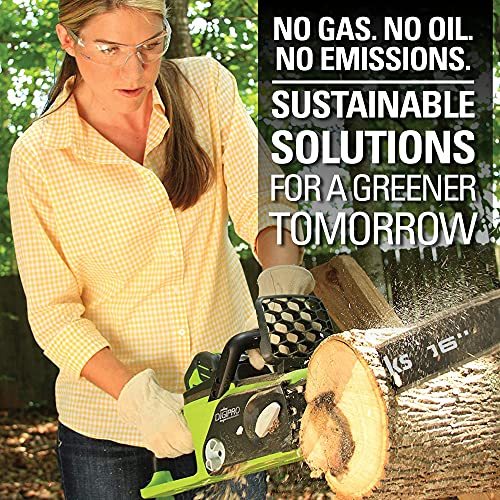 Greenworks 40V 16" Brushless Cordless Chainsaw For Tree Felling, Limbing, Pruning
