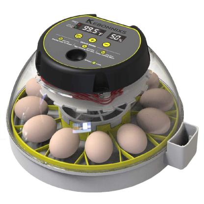 KEBONNIXS 12 Egg Incubator with Humidity Display, Egg Candler, Automatic Egg Turner