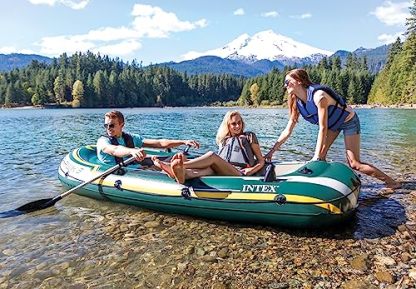 INTEX Seahawk 3 Inflatable Boat Set – 790lb Weight Capacity