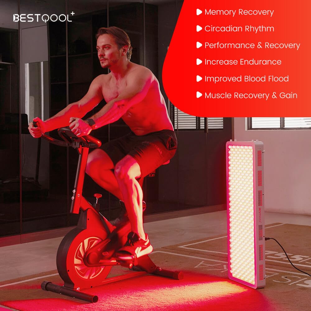 Bestqool Red Light Therapy Device for Body, Face. Near Infrared Light 660nm 850nm, 100W