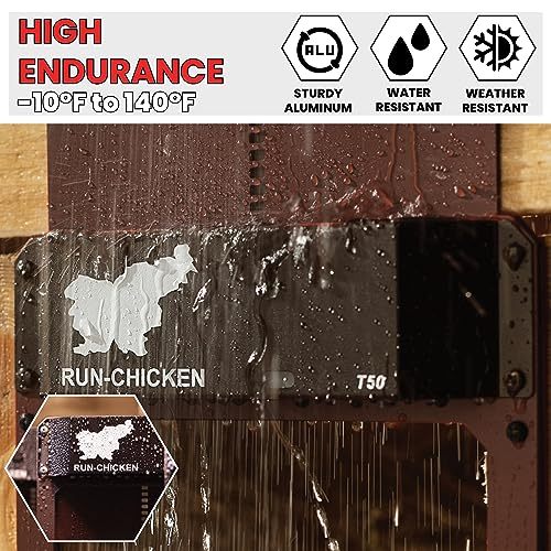 RUN-CHICKEN Door (Brown) Automatic Chicken Coop Door Opener with Timer