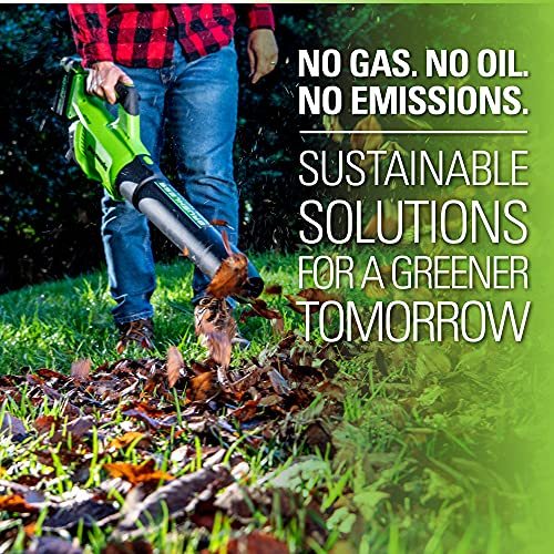Greenworks 40V (130 MPH / 550 CFM / 75+ Compatible Tools) Cordless Brushless Axial Leaf Blower