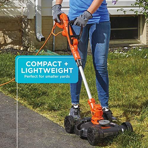 BLACK+DECKER Electric Lawn Mower, String Trimmer, Edger, 3-in-1, Corded