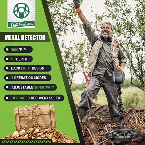 PalliPartners Metal Detector for Adults,Professional Gold Detector with LCD Display