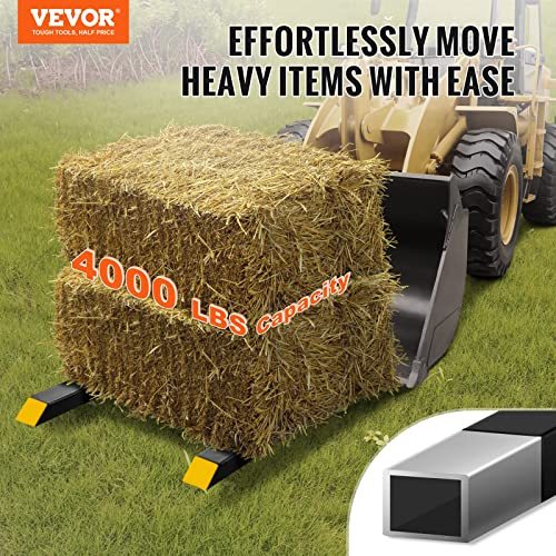 VEVOR 60" 4000 lbs Heavy Duty Pallet Forks with Adjustable Stabilizer Bar