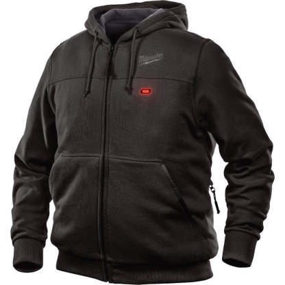 Milwaukee Hoodie M12 12V Lithium-Ion Heated Jacket KIT Front and Back Heat Zones - Battery and Charger Included - (Large, Black)