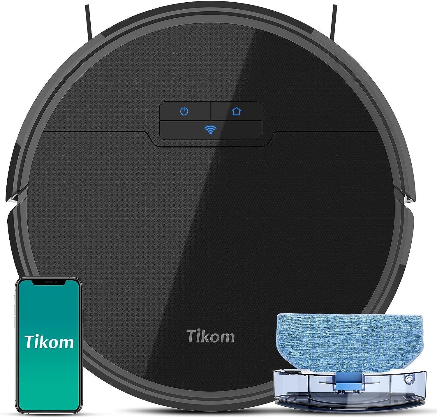 Tikom Robot Vacuum and Mop, G8000 Robot Vacuum Cleaner, 2700Pa Strong Suction
