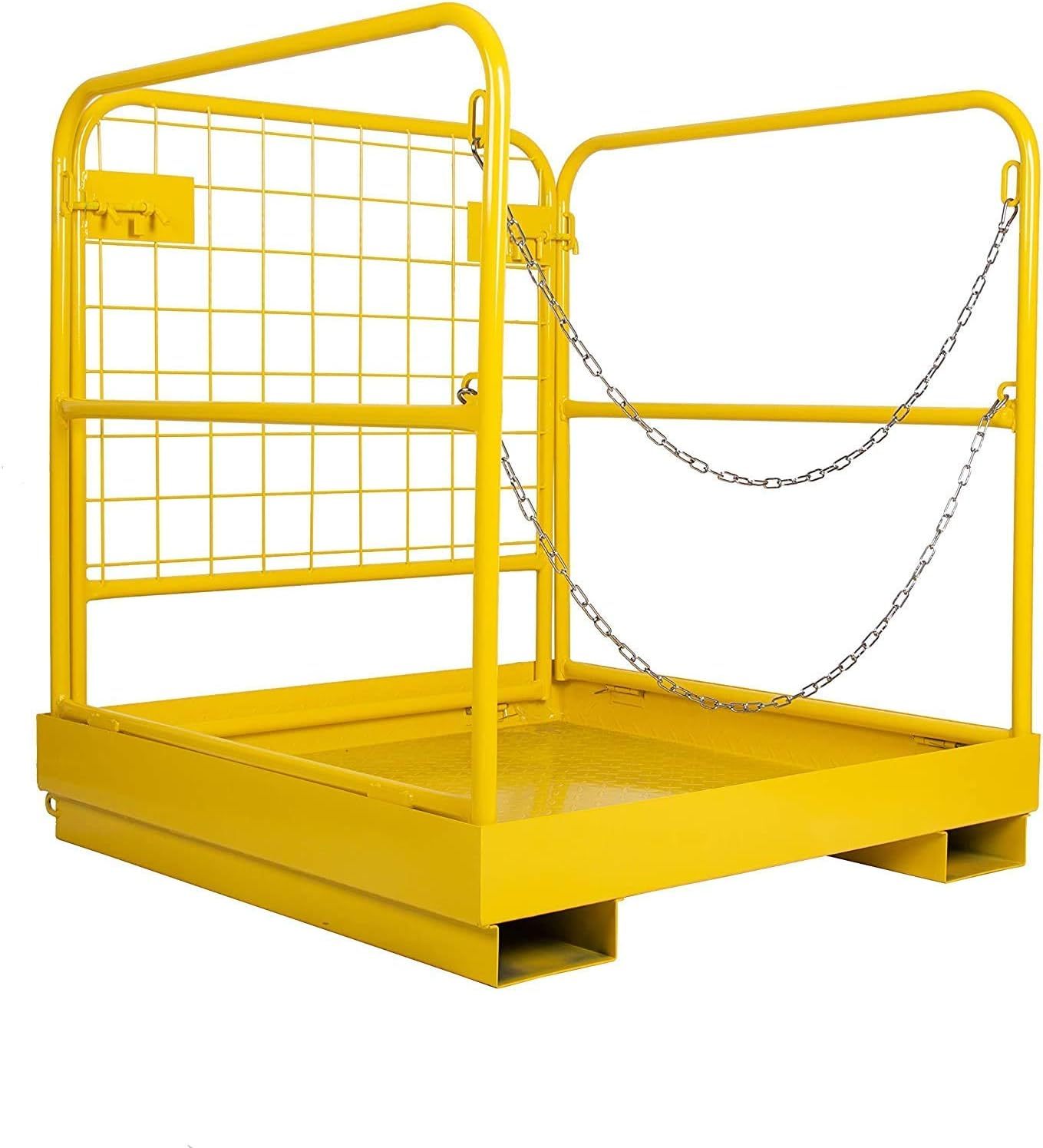 KUAFU 36x36 Forklift Safety Cage Heavy Duty Steel Forklift Man Basket 1200 LBS